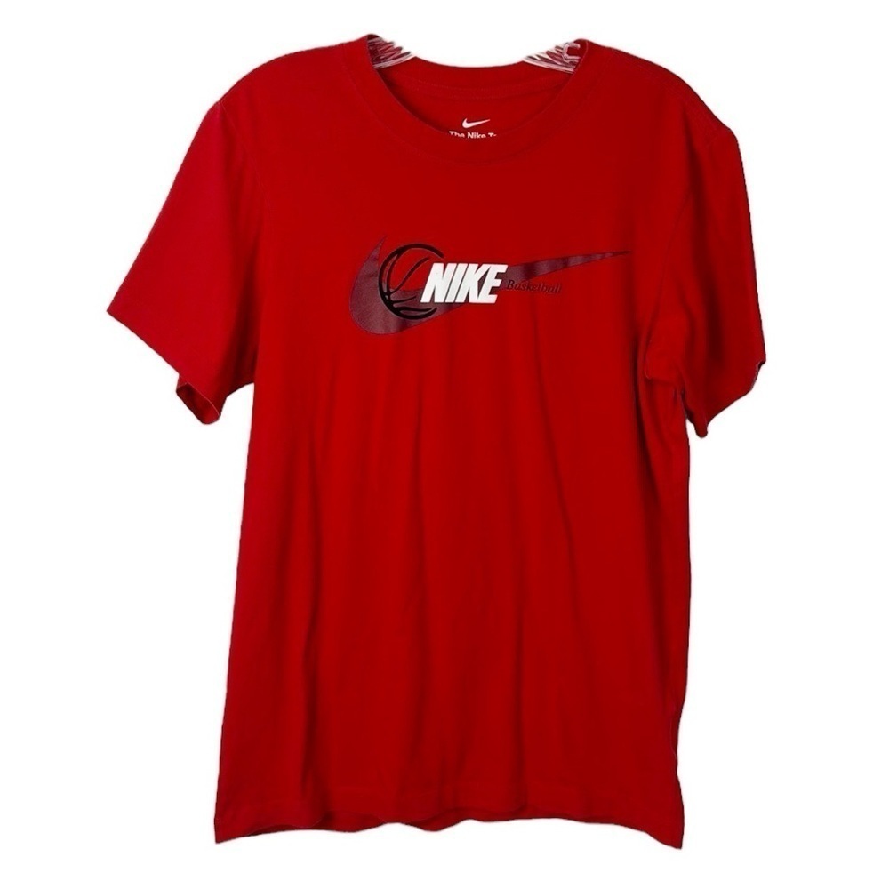 The Nike Tee Basketball Men's S Red‎ Short Sleeve EUC